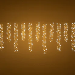 Stalattite 16 festoni, 3 x h 0,75 m, 2000 microled bianco caldo