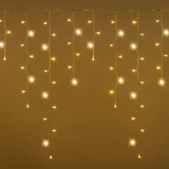 Stalattite 5,04 x h 96 cm, 270 MiniLED bianco caldo, cavo bianco