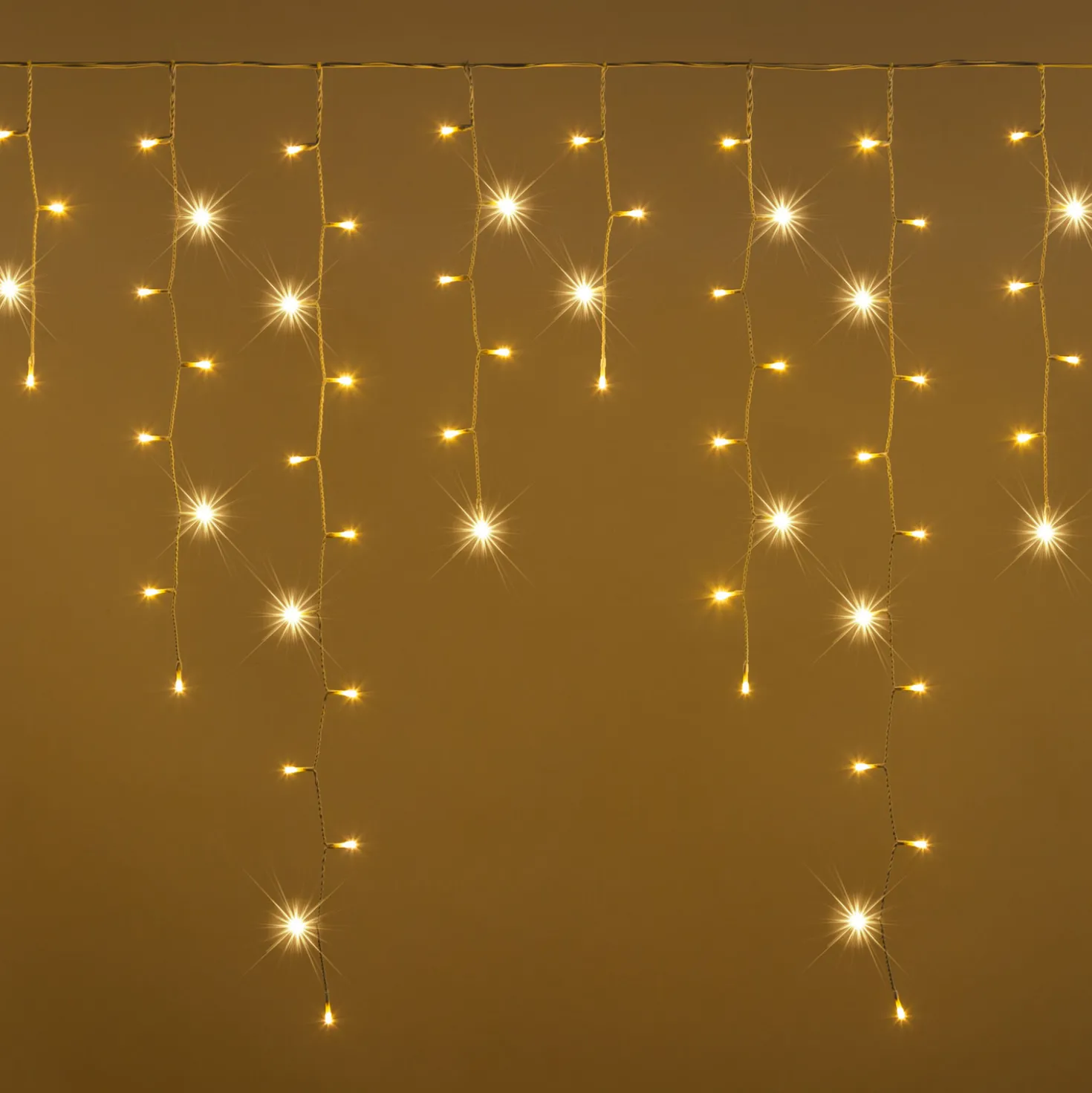 Stalattite 5,04 x h 96 cm, 270 MiniLED bianco caldo, cavo bianco