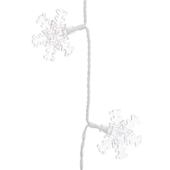 Stalattite 3,75 x h 1 m, 136 fiocchi di neve, led bianco freddo e blu