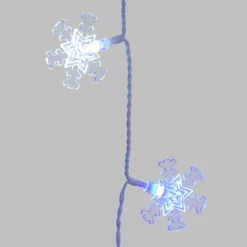 Stalattite 3,75 x h 1 m, 136 fiocchi di neve, led bianco freddo e blu