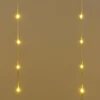 Stalattite 5 x h 0,8 m, 120 Gocce di Luce Dual Color, led bianco caldo e multicolor, cavo trasparente