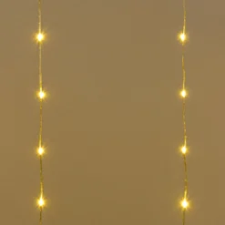 Stalattite 5 x h 0,8 m, 120 Gocce di Luce Dual Color, led bianco caldo e multicolor, cavo trasparente