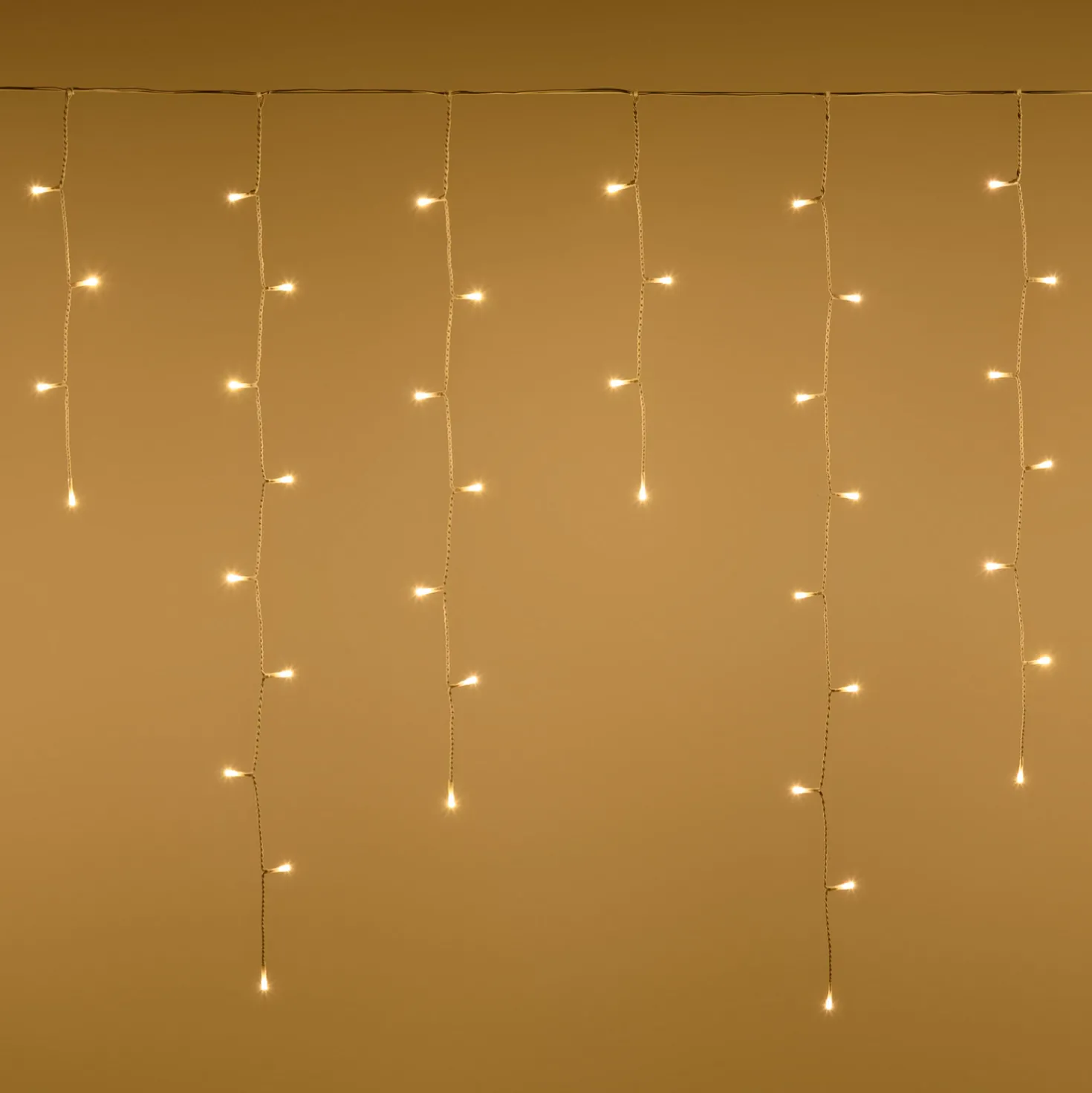 Stalattite 3,6 x h 0,9 m, led bianco caldo