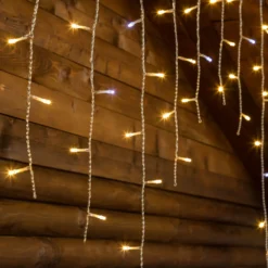 Stalattite 2,7 x h. 0,8 m, 66 led bianco caldo e bianco freddo