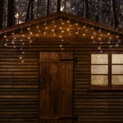 Stalattite 2,7 x h. 0,8 m, 66 led bianco caldo e bianco freddo