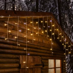 Stalattite 2,7 x h. 0,8 m, 66 led bianco caldo e bianco freddo