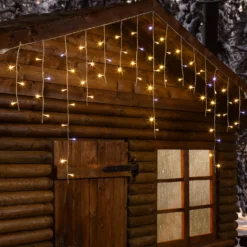 Stalattite 2,7 x h. 0,8 m, 66 led bianco caldo e bianco freddo
