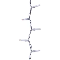 Stalattite 3,4 x h 0,8 m, 384 miniled bianco caldo e bianco extra caldo, cavo trasparente