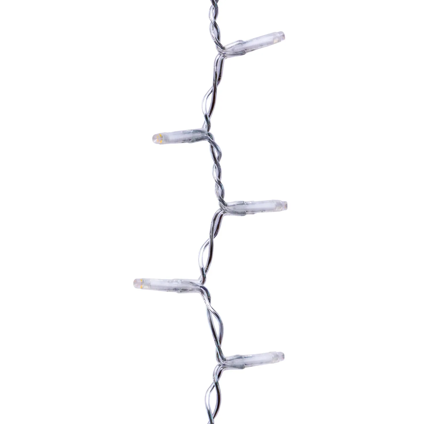 Stalattite 3,4 x h 0,8 m, 384 miniled bianco caldo e bianco extra caldo, cavo trasparente