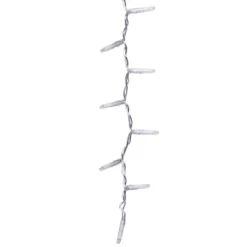 Stalattite 3,4 x h 0,8 m, 384 miniled bianco caldo e bianco extra caldo, cavo trasparente