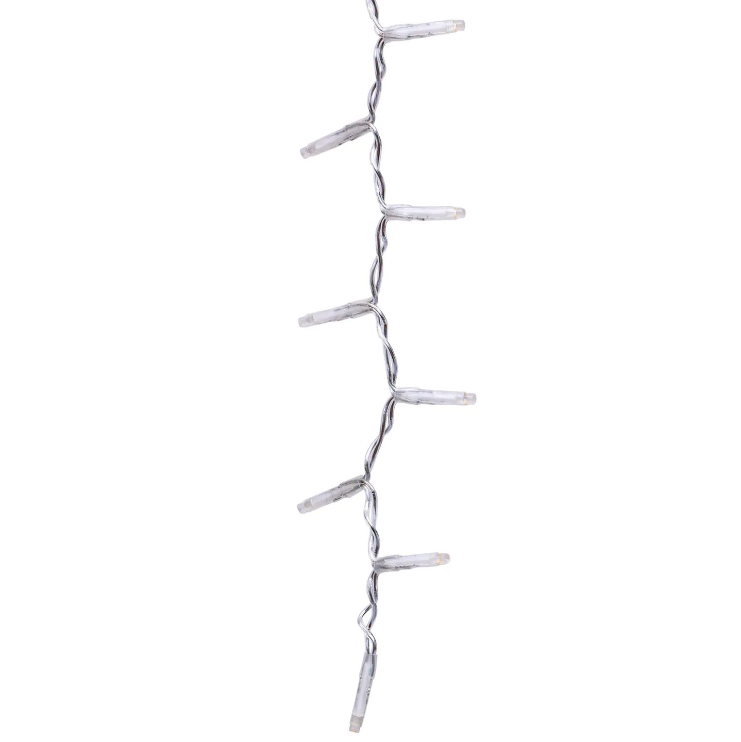 Stalattite 3,4 x h 0,8 m, 384 miniled bianco caldo e bianco extra caldo, cavo trasparente