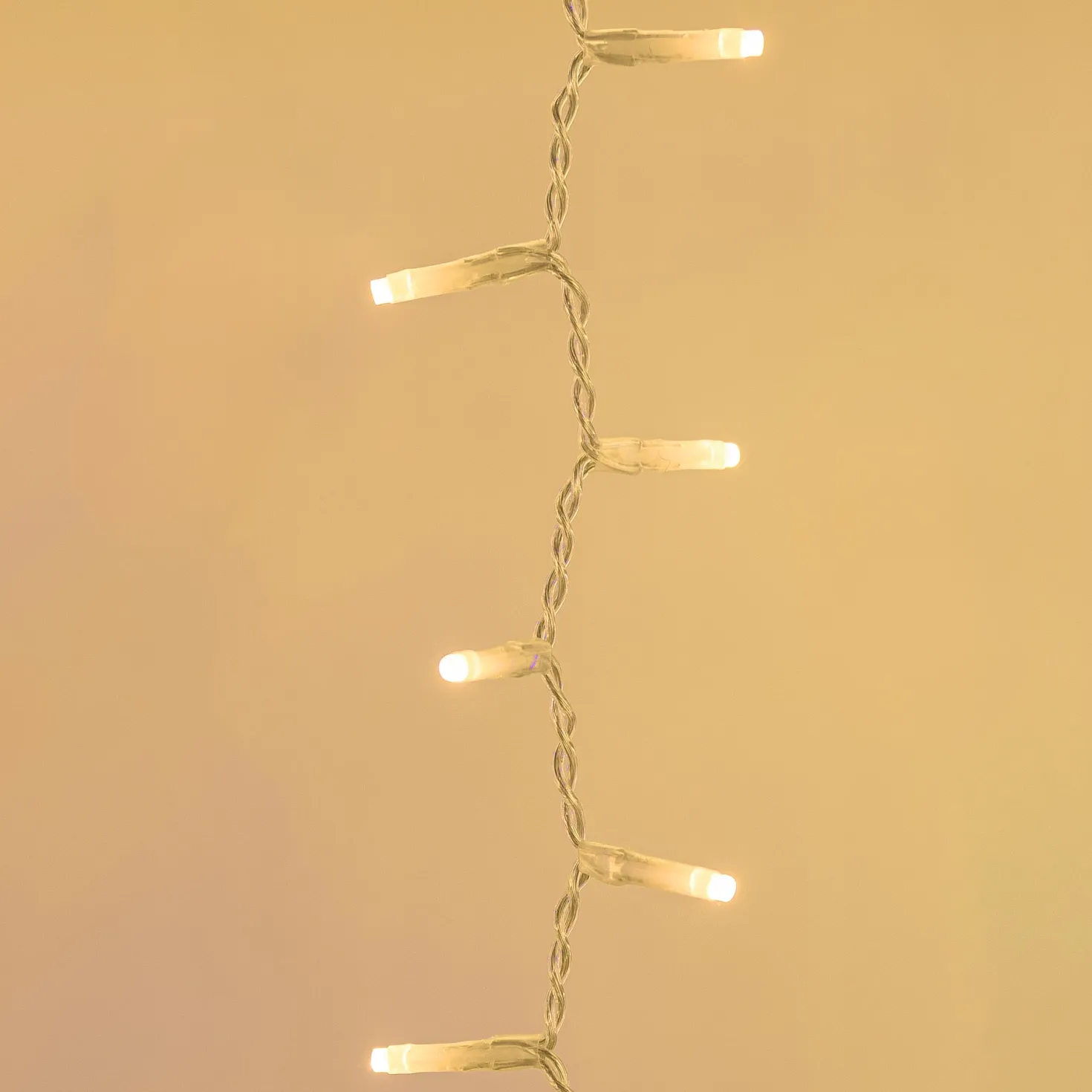 Stalattite 3,4 x h 0,8 m, 384 miniled bianco caldo e bianco extra caldo, cavo trasparente