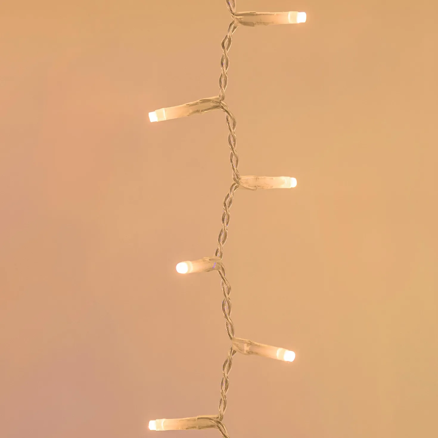 Stalattite 3,4 x h 0,8 m, 384 miniled bianco caldo e bianco extra caldo, cavo trasparente