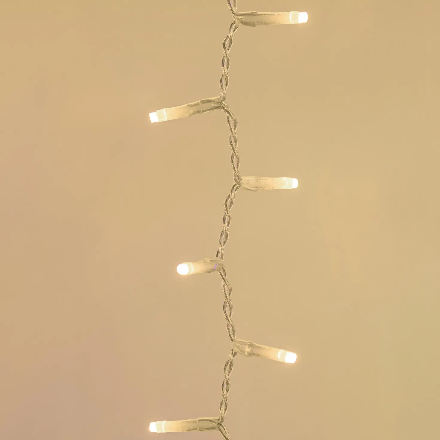 Stalattite 3,4 x h 0,8 m, 384 miniled bianco caldo e bianco extra caldo, cavo trasparente