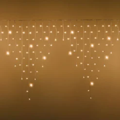 Stalattite 4,5 x 1,2 m, 300 led bianco caldo