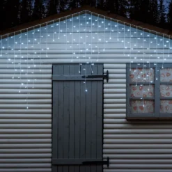 Stalattite 4,5 x 1,2 m, 300 led bianco freddo
