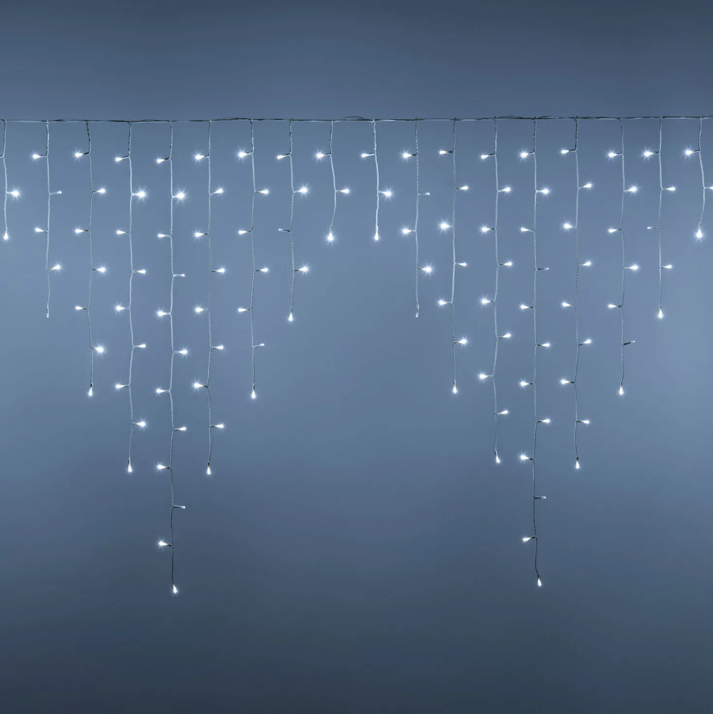 Stalattite 4,5 x 1,2 m, 300 led bianco freddo
