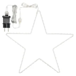 Stella bianca da appendere Ø 35 cm, micro led RGB cambiacolore