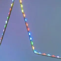 Stella bianca da appendere Ø 55 cm, micro led RGB cambiacolore
