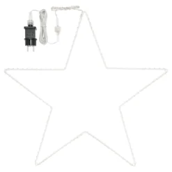 Stella bianca da appendere Ø 55 cm, micro led RGB cambiacolore