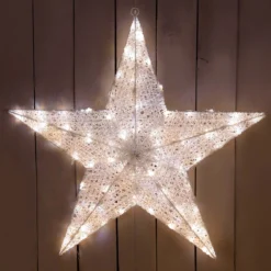 Stella Bianca 3D Ø 55 cm, Dual Color LED bianco caldo e freddo