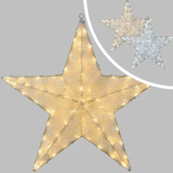 Stella Bianca 3D Ø 55 cm, Dual Color LED bianco caldo e freddo