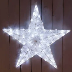 Stella Bianca 3D Ø 55 cm, Dual Color LED bianco caldo e freddo