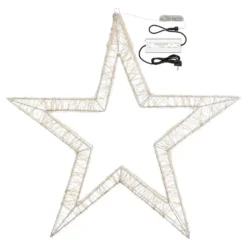 Stella Bianca 3D Ø 110 cm, microled bianco caldo e freddo, uso interno