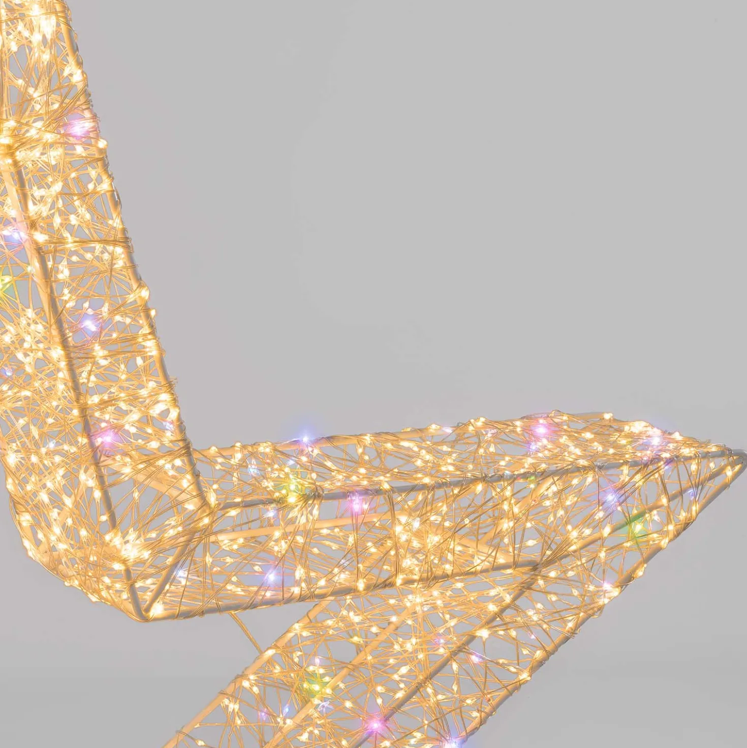 Stella Bianca 3D Ø 75 cm, microled bianco caldo e RGB, uso interno