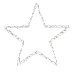 Stella Bianca 3D Edge, Ø 30 cm, 220 MicroLED bianco caldo, cavo metal argento