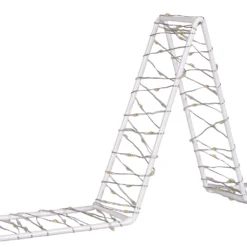 Stella Bianca 3D Edge, Ø 37 cm, 240 MicroLED bianco caldo, cavo metal argento