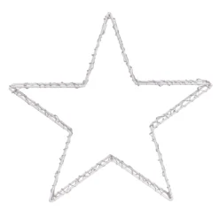 Stella Bianca 3D Edge, Ø 37 cm, 240 MicroLED bianco caldo, cavo metal argento