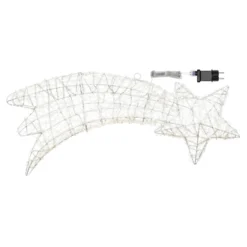 Stella cometa 2D, 75 cm, gocce led bianco freddo