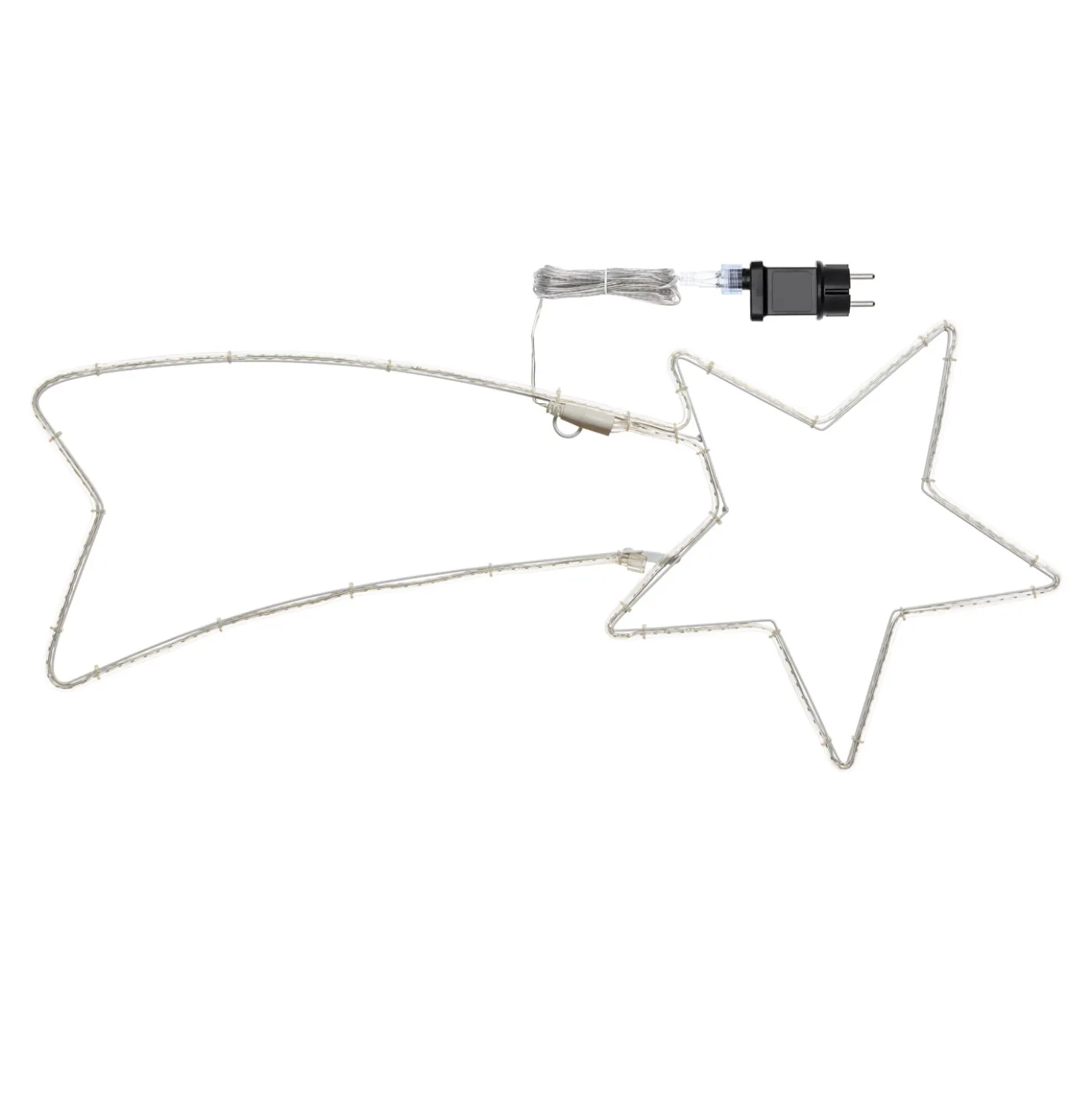 Stella cometa in tubo ultraluminoso, 240 led bianco caldo
