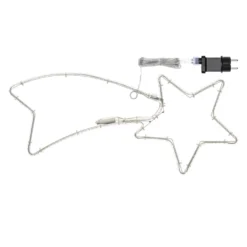 Stella cometa in tubo ultraluminoso 65 x h 28 cm, 196 led bianco caldo