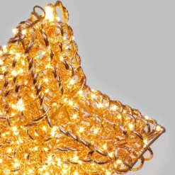 Stella 3D Rose Gold, filo a spirale, ∅38 cm, 400 microled bianco caldo