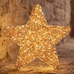Stella 3D Rose Gold, filo a spirale, ∅58 cm, 720 microled bianco caldo