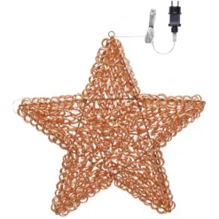Stella 3D Rose Gold, filo a spirale, ∅58 cm, 720 microled bianco caldo