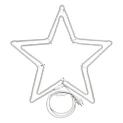 Stella effetto neon doppio profilo Ø 60 cm, led bianco caldo