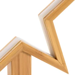 Stella in legno naturale, 35 cm, led bianco caldo, uso interno