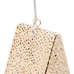 Stella in metallo traforato champagne Ø 40 cm, led bianco caldo