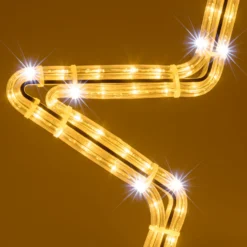 Stella in tubo luminoso, 47 x 45 cm, 116 led bianco caldo e bianco freddo