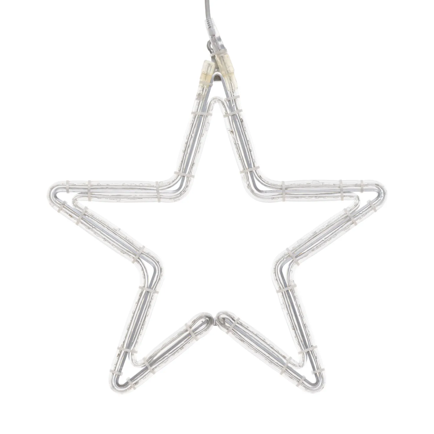 Stella in tubo luminoso, 47 x 45 cm, 116 led bianco caldo e bianco freddo