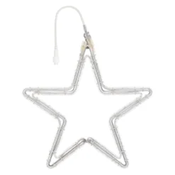 Stella in tubo luminoso, 47 x 45 cm, 116 led bianco caldo e bianco freddo