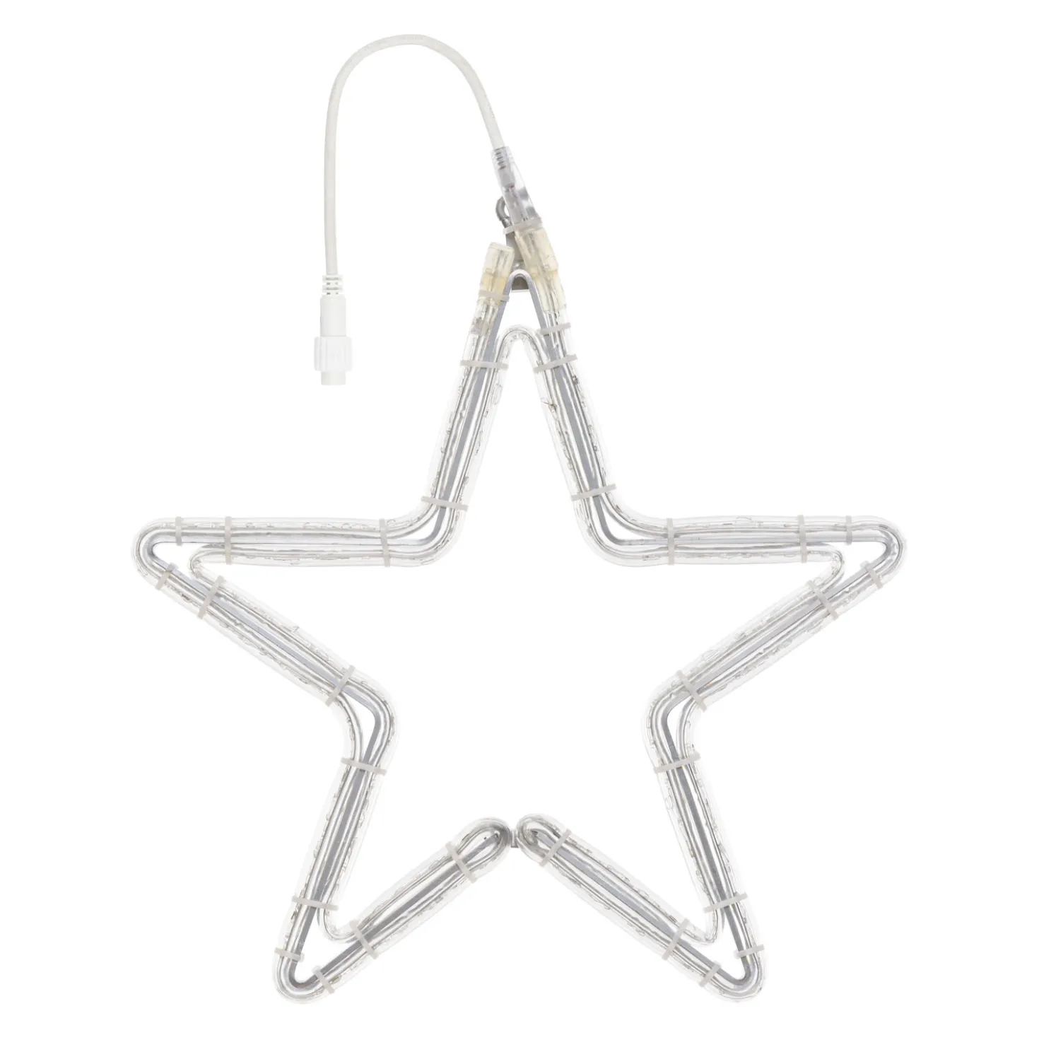 Stella in tubo luminoso, 47 x 45 cm, 116 led bianco caldo e bianco freddo