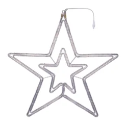 Stella in tubo luminoso, 100 x h 105 cm, 374 led bianco caldo e bianco freddo