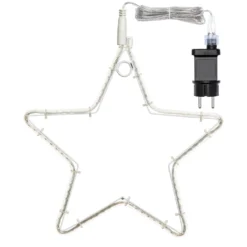 Stella in tubo ultraluminoso Ø 30 cm, led bianco caldo