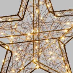 Stella luminosa 3D, 80 microled bianco caldo