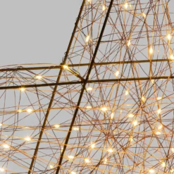 Stella luminosa 3D, 240 microled bianco caldo